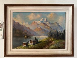 Ölgemälde von J.M.Erni, Silsersee im Oberengadin