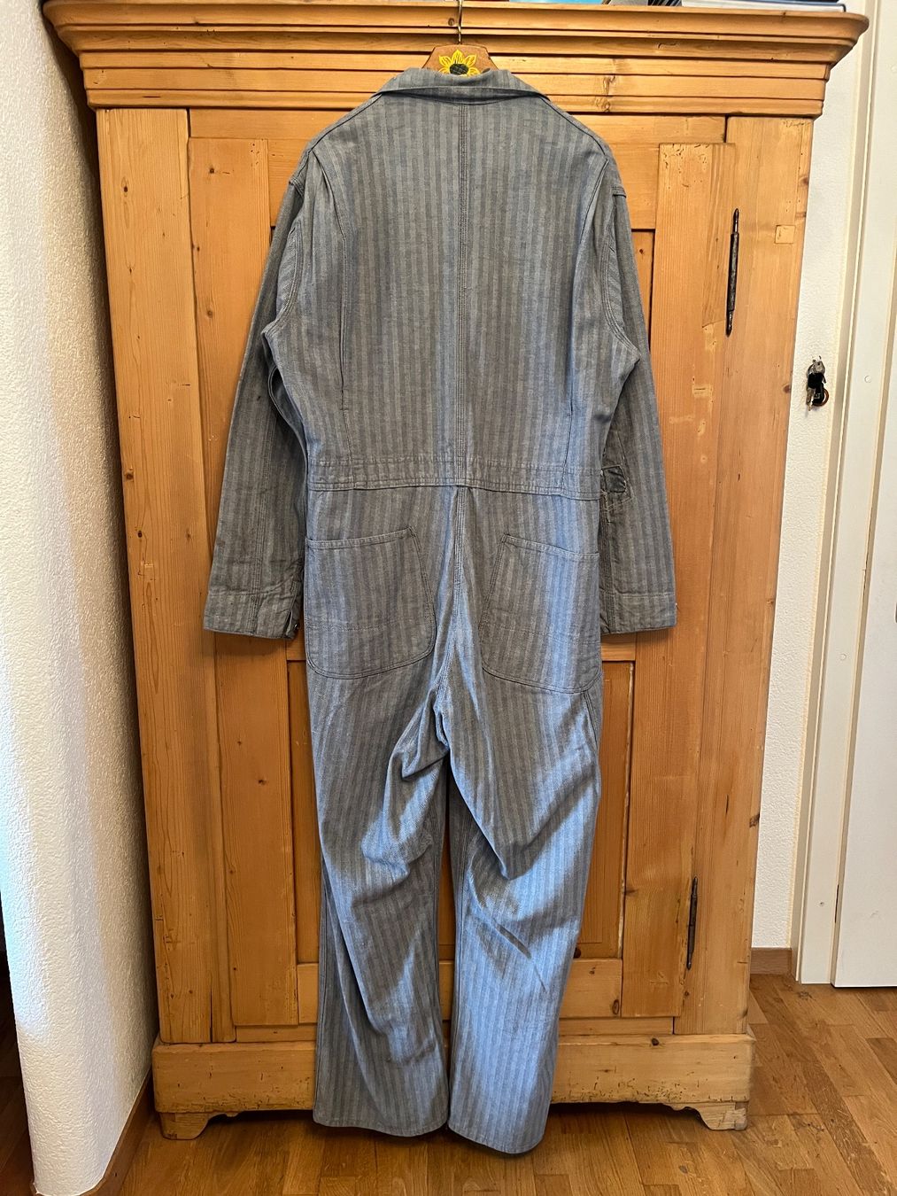 Tute: 1950s Herringbone Twill True Vintage Engineer Work Overall – Usato da Bern venduto da shoprestoredvintage 5