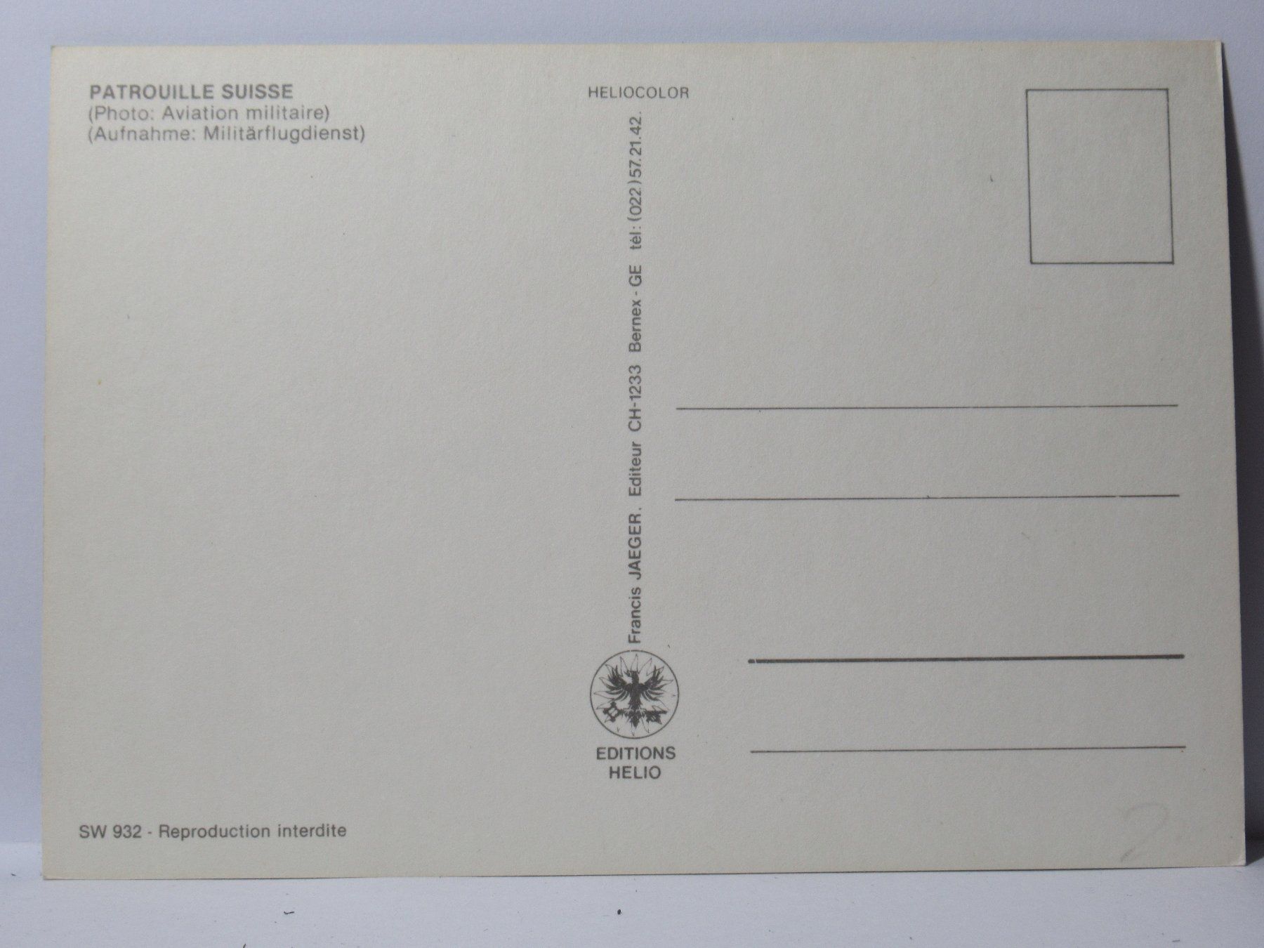 Cartoline postali: Flugzeug , PATROUILLE SUISSE – Nuovo (secondo la descrizione) da Grenchen venduto da Bluemchen1900 1