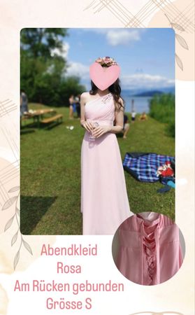 Rosa Abendkleid, Gr. S - Perfekt für Sommerhochzeiten!