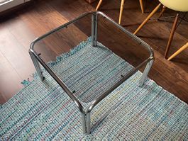 1970er  Vintage Space Age Couchtisch aus Chrom und Rauchglas