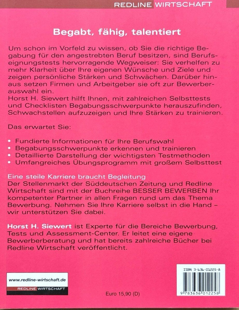 Libri: Berufseignungstests souverän meistern – Nuovo (secondo la descrizione) da Sarnen venduto da Livres 1