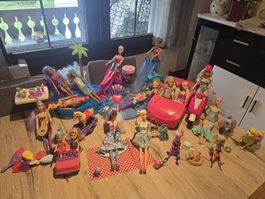 Barbie Puppen Set mit Auto und viel Zubehör