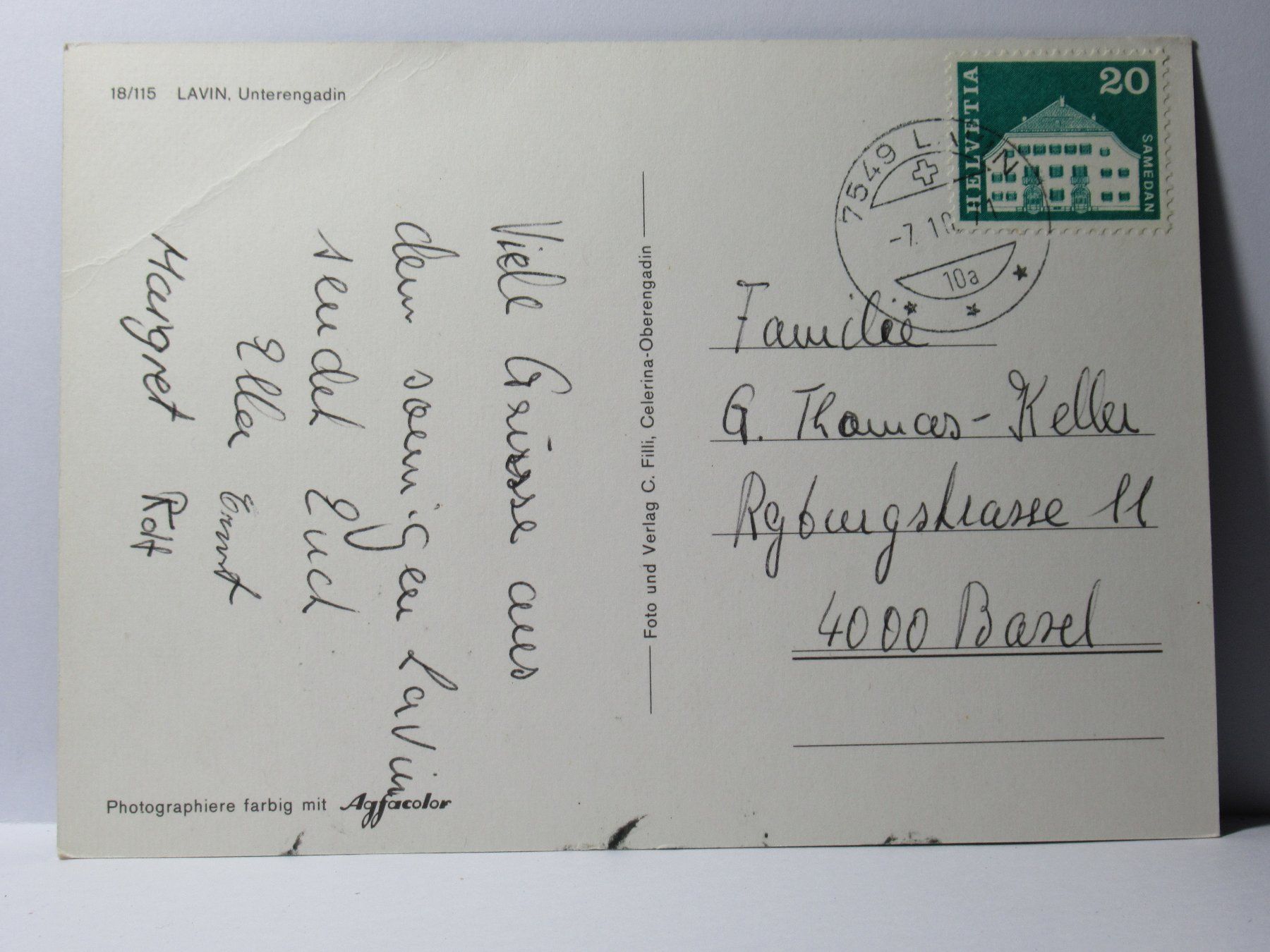 Cartoline postali: Lavin – Usato da Grenchen venduto da frechri 1