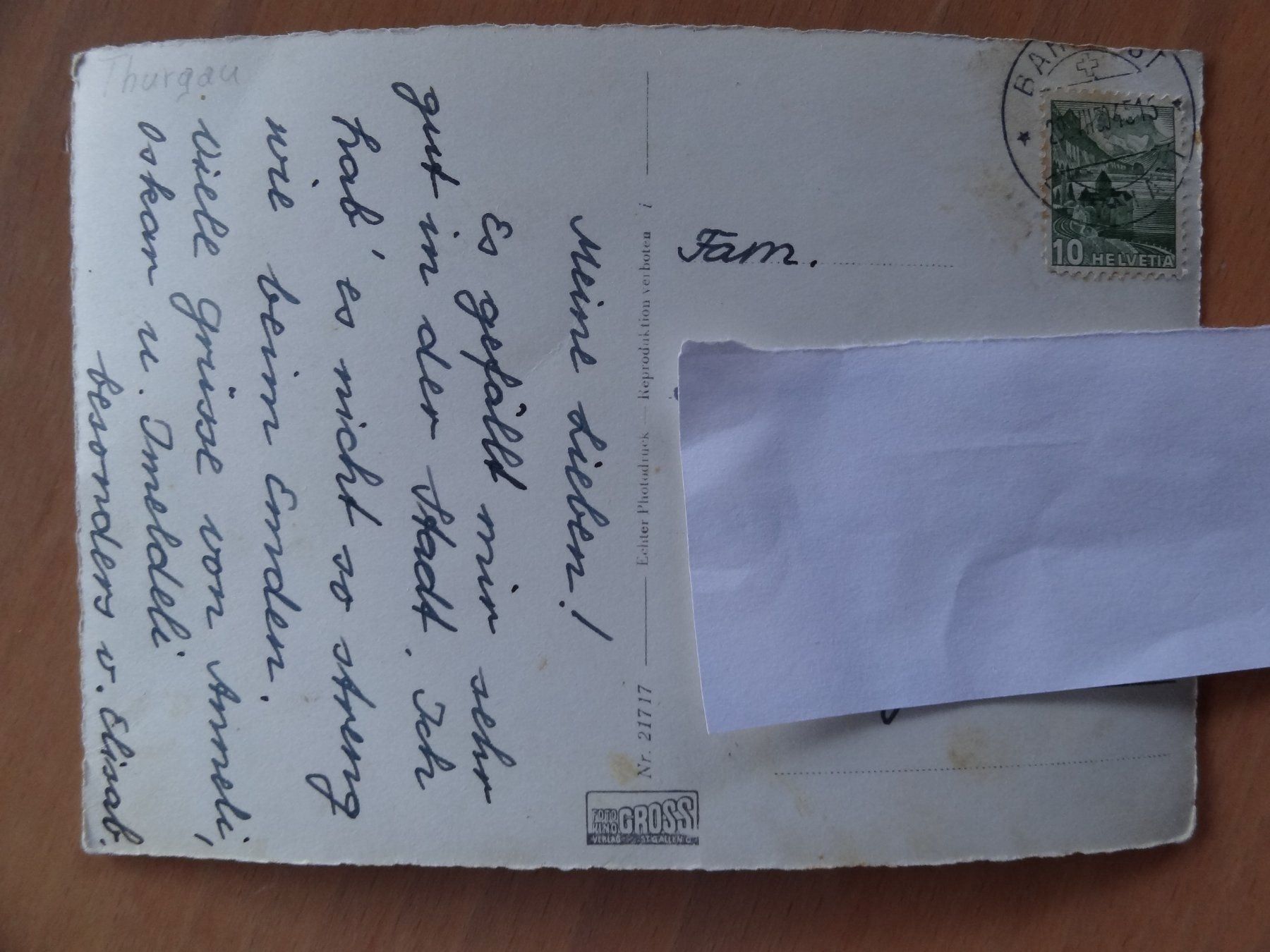 Cartoline postali: Frauenfeld - Kirche - TG - 1930 – Usato da St Léonard venduto da Riglin 1