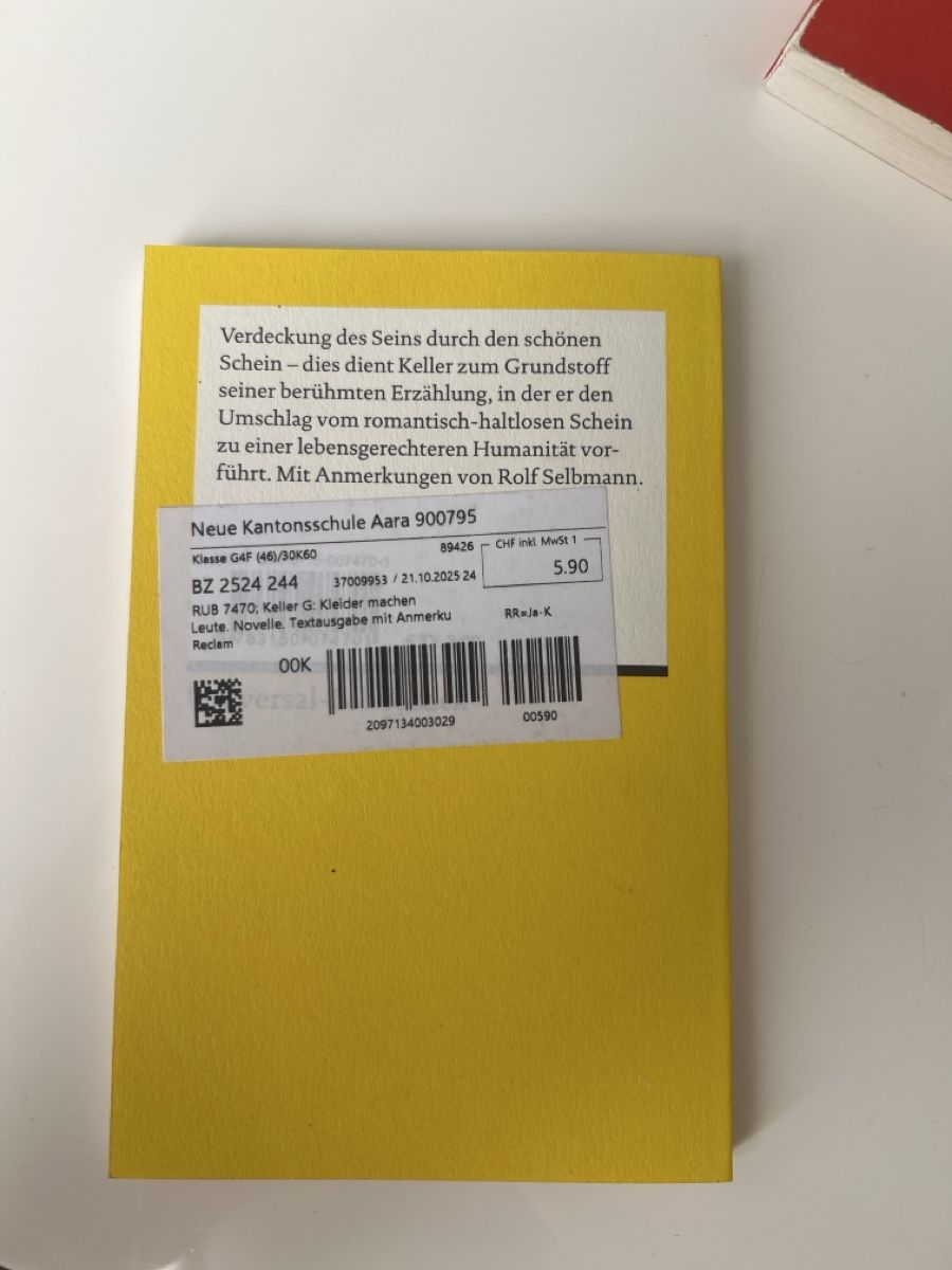 Bücher: Gottfried Keller -  Kleider machen Leute – Gebraucht aus Seon von lar_9mn9 1