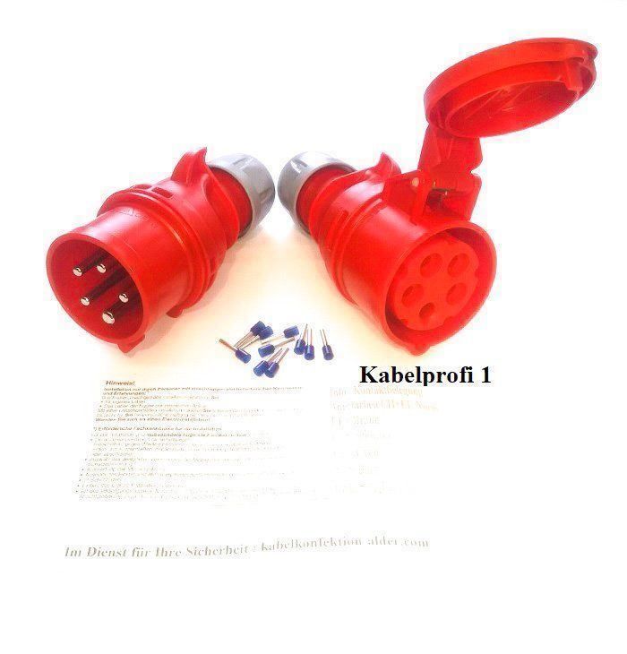Produktbild von Starkstromkabel 16a WSPIHO 16A Mobiler Digitaler Stromzähler 3 Phasen Mit LED,CEE Adapter 16A Auf 16A,IP44 5 Pin Stecker Und Kupplung Mit 2,5 Mm² CEE Verlängerungskabel ( 16A 1M+1M 32 Auf 16 Ampere Adapter