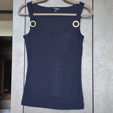 🐸 RALPH LAUREN TOP S MIT GOLDRINGEN NEU (GEWASCHEN)