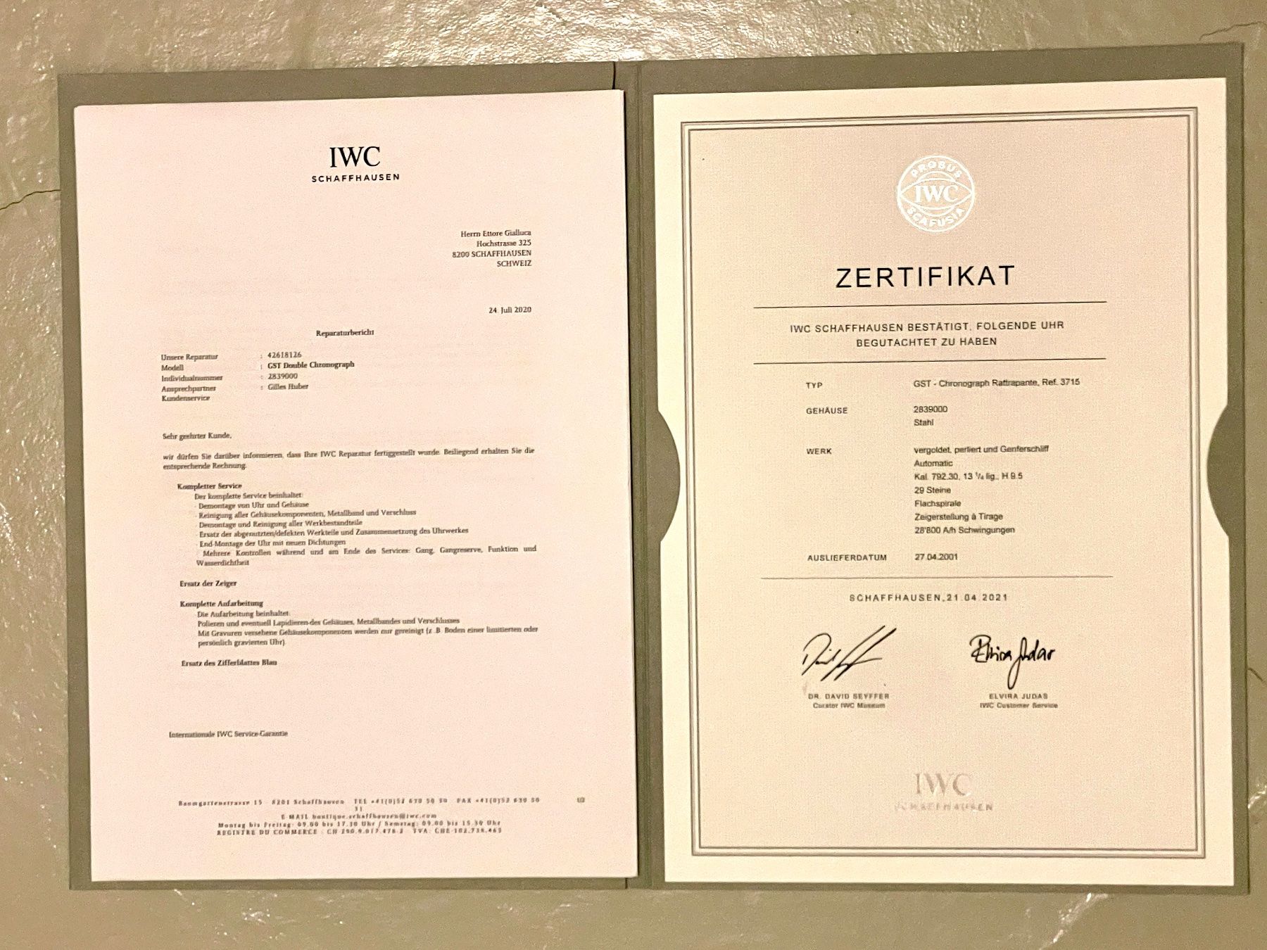 IWC Uhren: IWC GST Rattrapante Ref. 3715 – Gebraucht aus Felben-Wellhausen von Eravescus 7