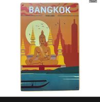 Bangkok plaque en metal