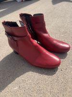 Bottines femme Gabor rouge cuir taille 39 