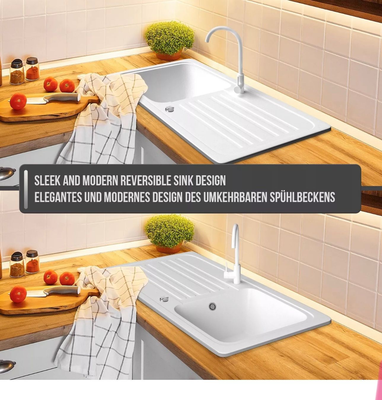 Lavabi & lavandini: + Granitspüle + Siphon Einbauspülle Komplet set – Nuovo e nell'imballaggio originale da Amriswil venduto da JaJa-Express 2