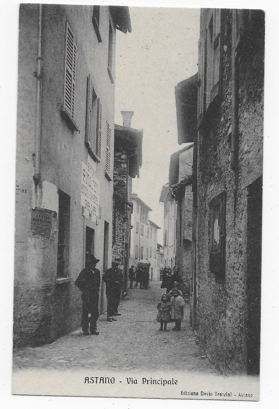 Cartoline postali: Astano - Via Principale um 1922 – Usato da Hefenhofen venduto da Richsalz
