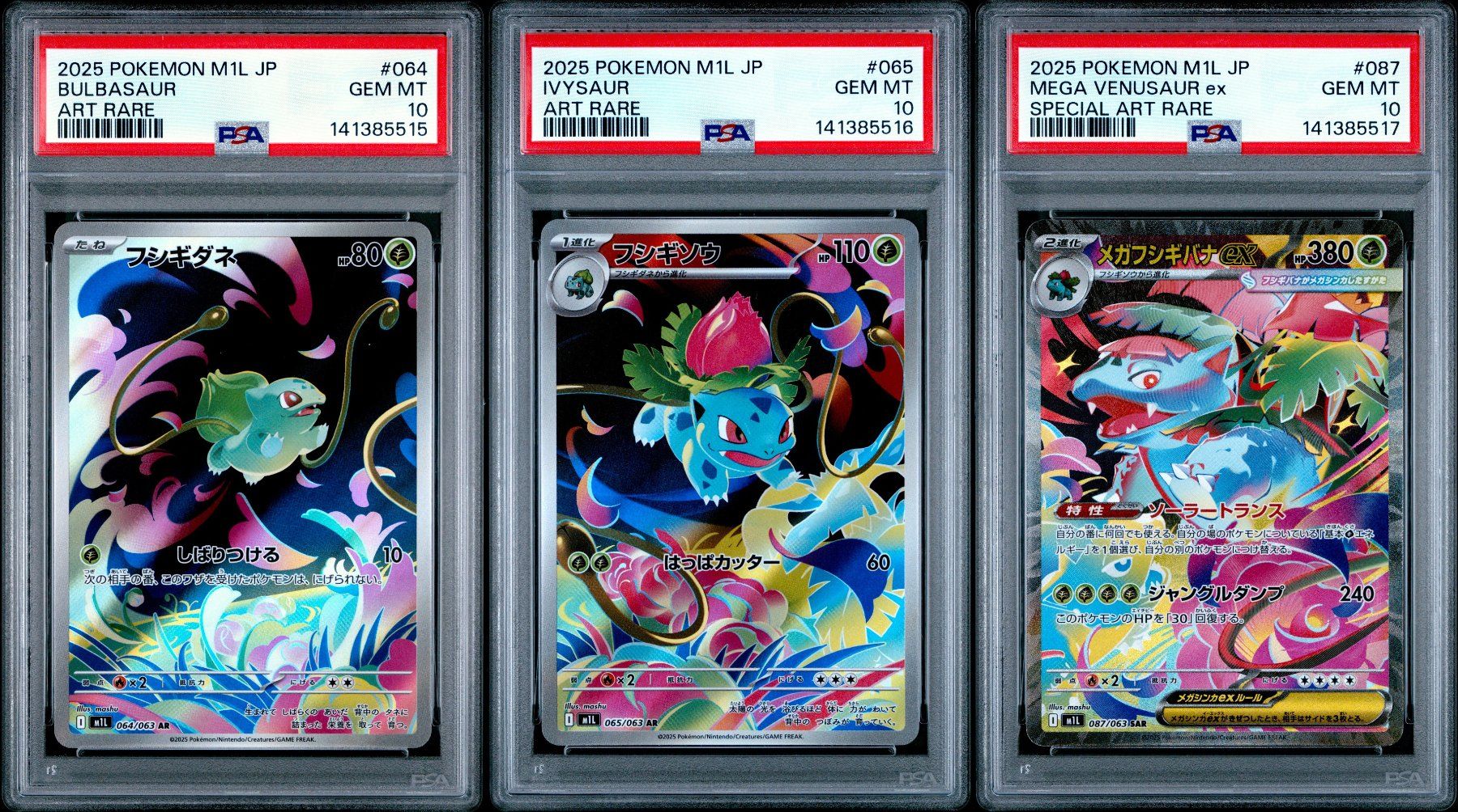 Pokémon Carte collezionabili: PSA 10 Sequentiel Set Bulbasaur, Ivysaur, Venusaur – Usato da Obergerlafingen venduto da collector-shop.ch
