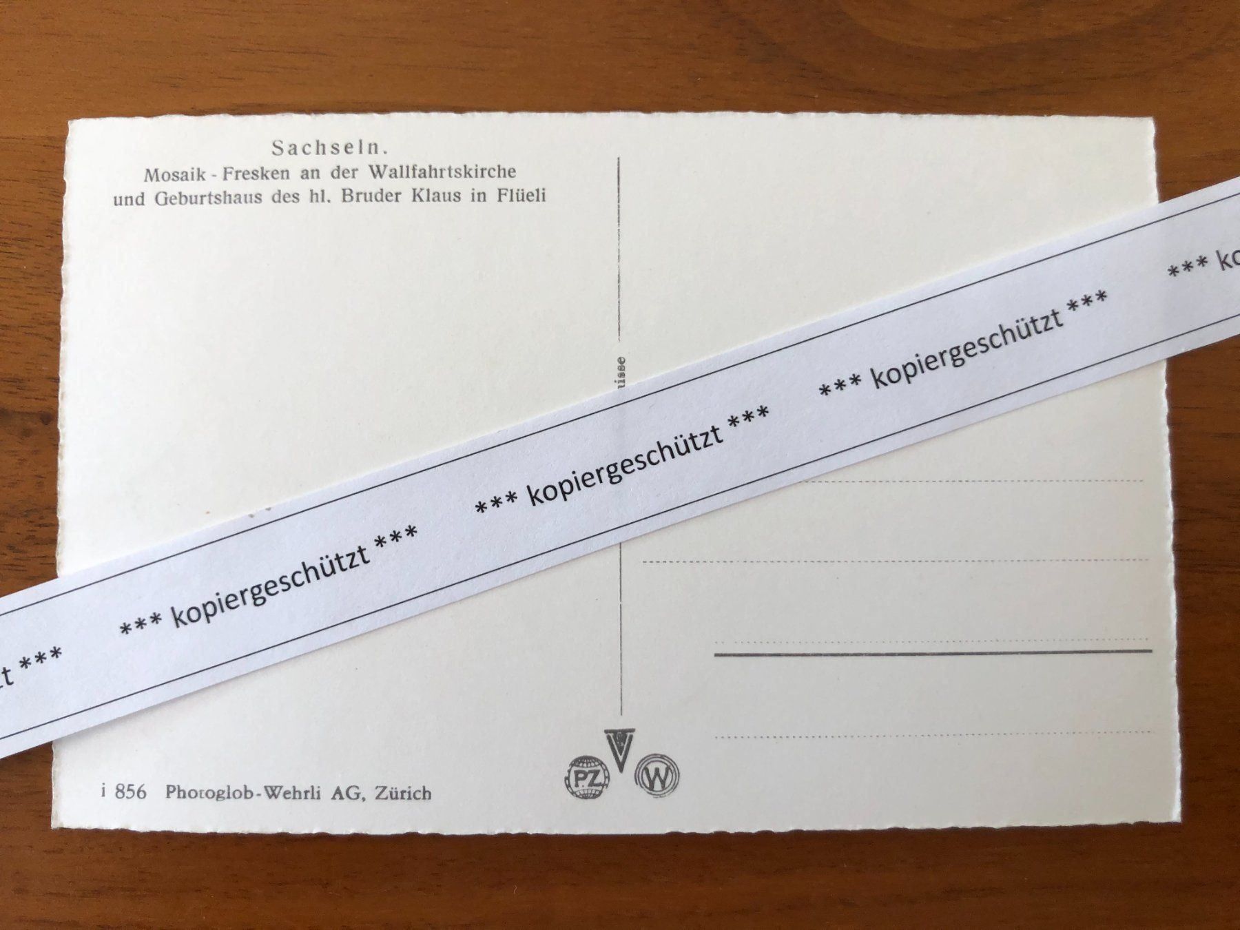 Ansichtskarten: Sachseln mit Bruder Klaus alt schön – Gebraucht aus Hefenhofen von Bierinder 1