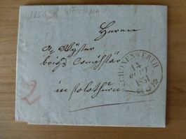 Militärbeleg, Wöschnau/ Schönenwerth, nach Solothurn 1851