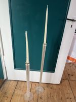 Exklusive Kerzenständer Glas/ Silberl
