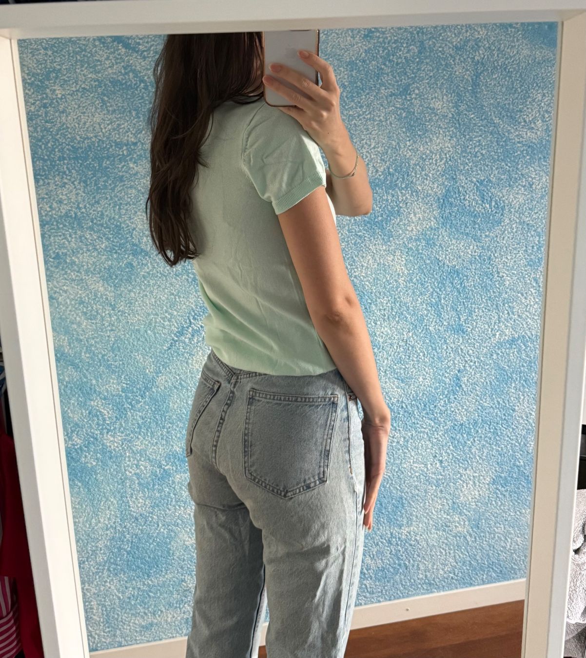 Benetton T-shirt: Mintgrüner Benetton Kurzarm-Pullover XS – Usato da Altendorf venduto da Jeshy15 1
