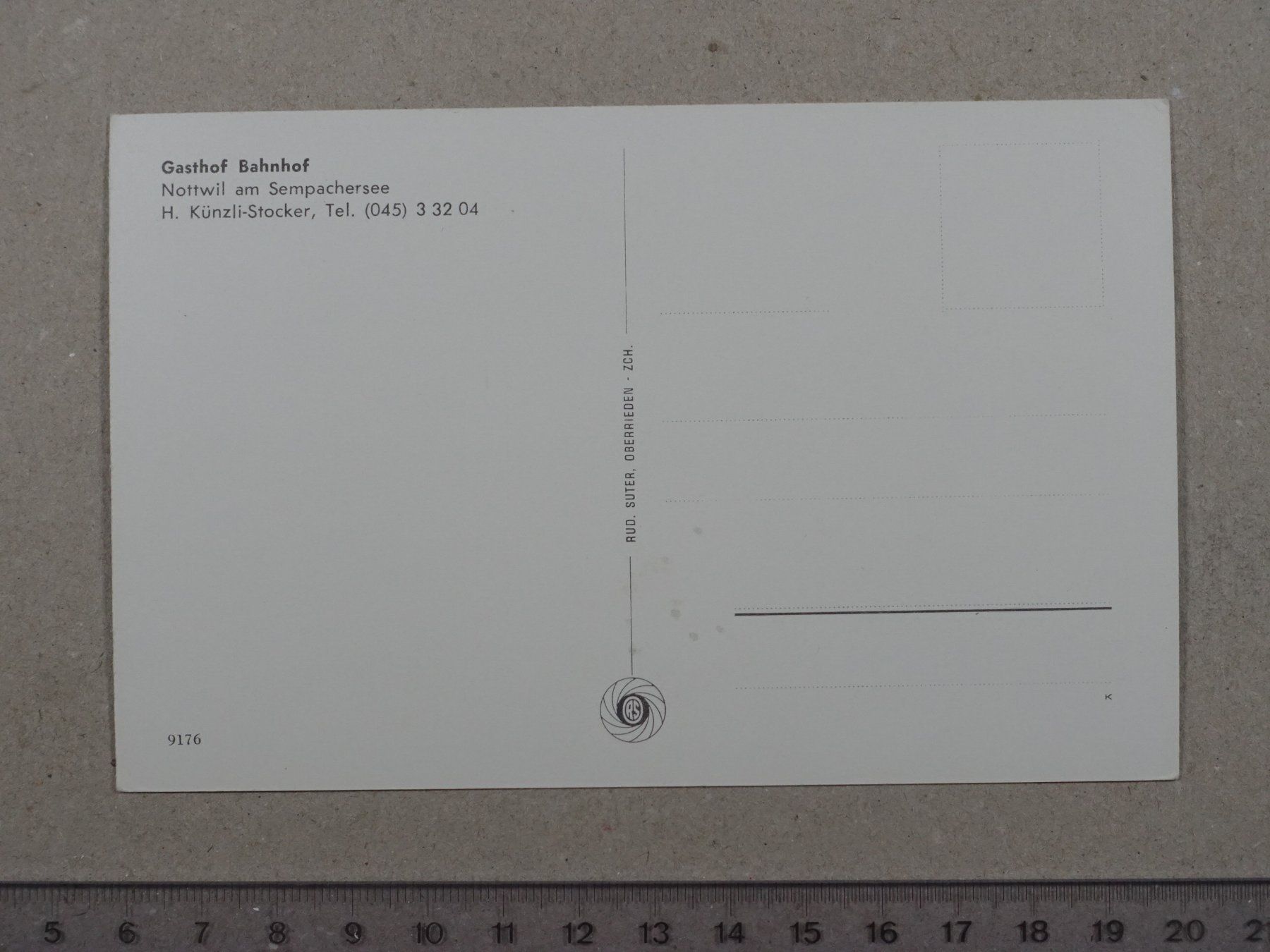 Cartoline postali: Nottwil, Gasthof Bahnhof – Usato da Lenzburg venduto da fh1 1