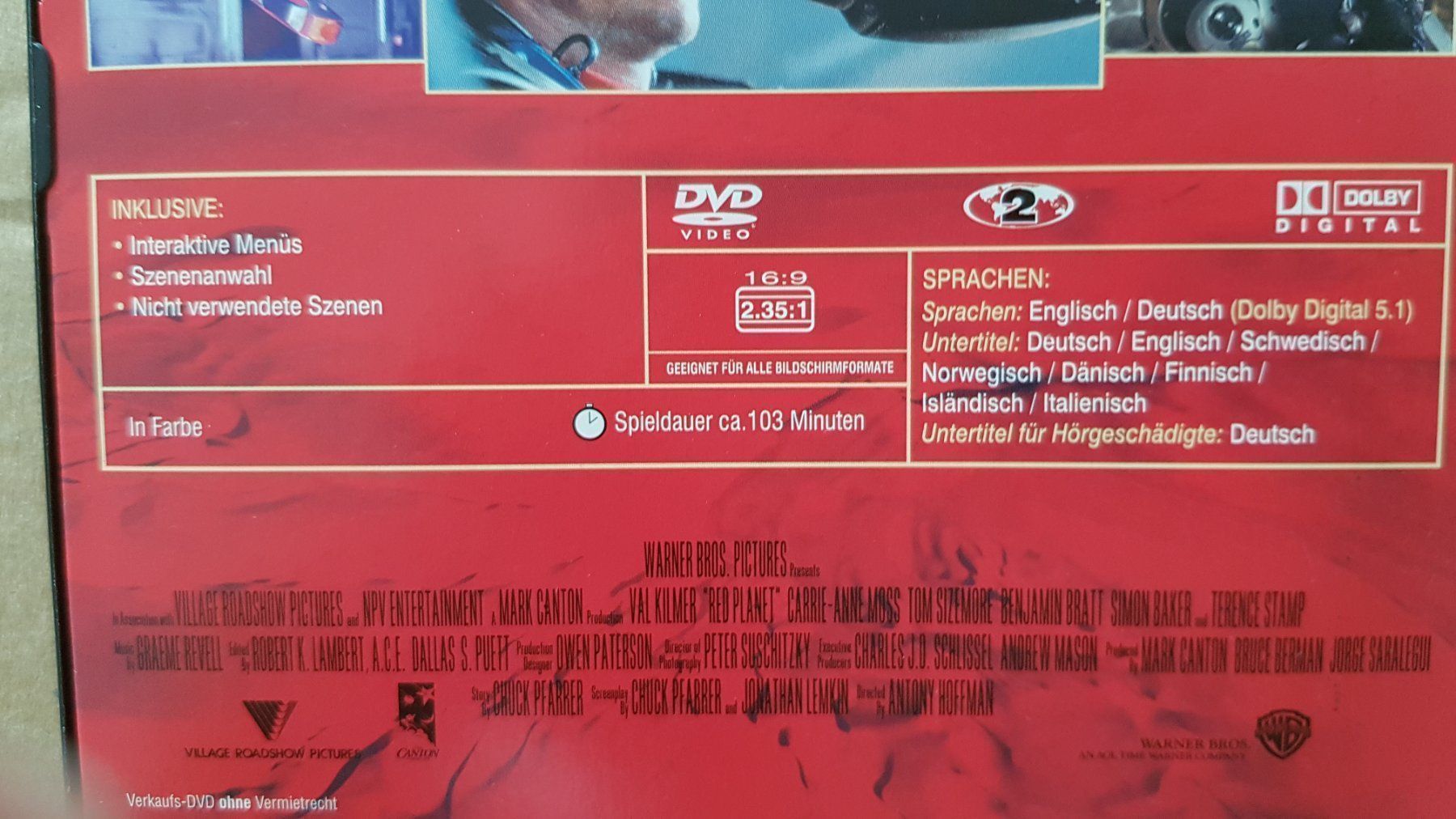 Tutti i DVDs: DVD Red Planet / Val Kilmer – Usato da Oetwil am See venduto da fineli2 1