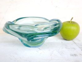 Glas Vide Poche Bowl Murano Vintage Aschenbecher Böhmen