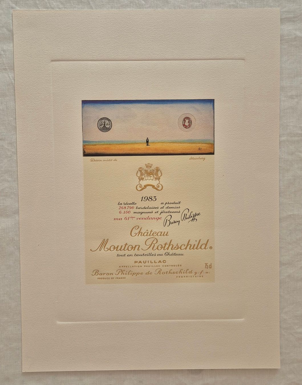 Grafica & Litografie: Mouton-Rothschild 1983, Litho Steinberg – Usato da Luzern venduto da Louis-XVI 1