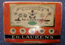 Alte Blechdose ED. LAURENS, Genève, Orange