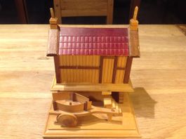 Boîte à bijoux hórreo de Galicia España en bois vintage