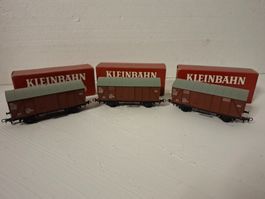 Kleinbahn H0 3x 300 Gedeckter Güterwagen, OVP