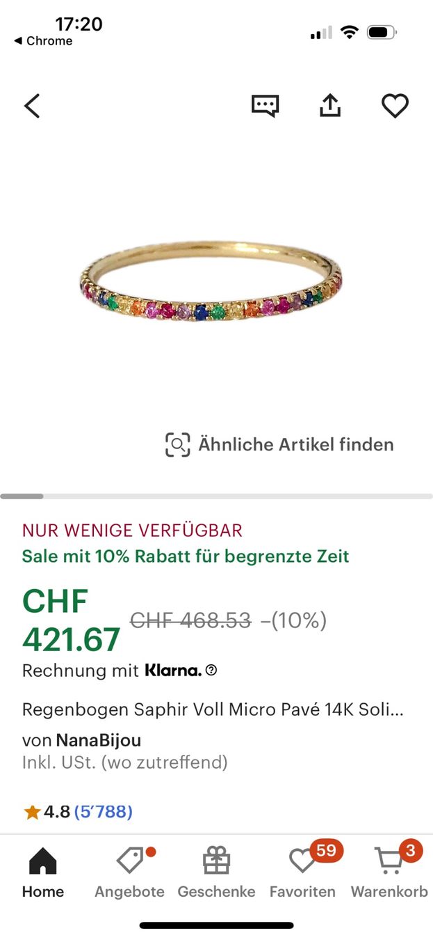 Anelli: Ring Colorful love - 375, Grösse 58 – Nuovo (secondo la descrizione) da Muri AG venduto da ReBoutique 5