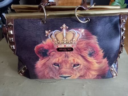 Nicole Lee USA Handtasche Löwe Krone Gold Shopper Bag 50x33
