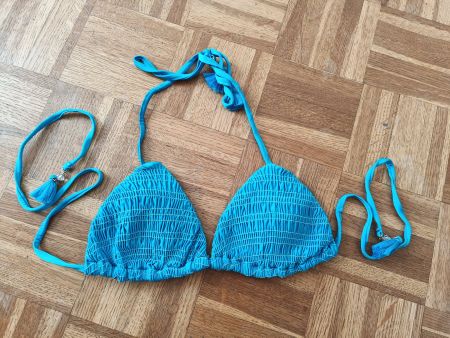 Manor Bikini Oberteil Türkis Gr 34 Neckholder Damen