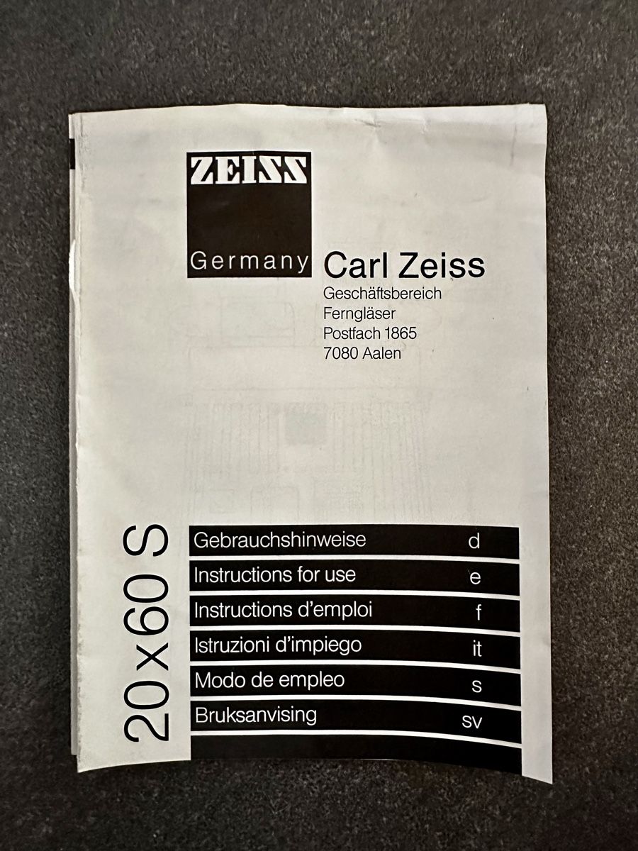 Zeiss Feldstecher: Zeiss Feldstecher 20 x 60 S – Gebraucht aus Bern von ACR12 7
