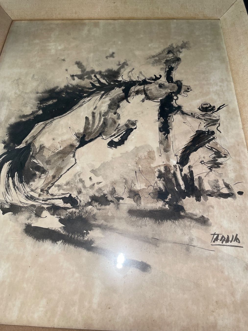 Dipinti: Bild/Gaucho mit Pferd aus Uruguay – Usato da Schlatt TG venduto da kahlofrida50