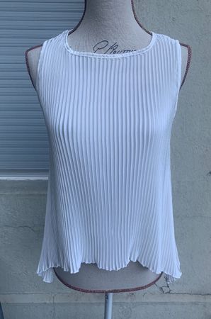 Superbe débardeur chic JOL polyester plissé made Italy t.S-M