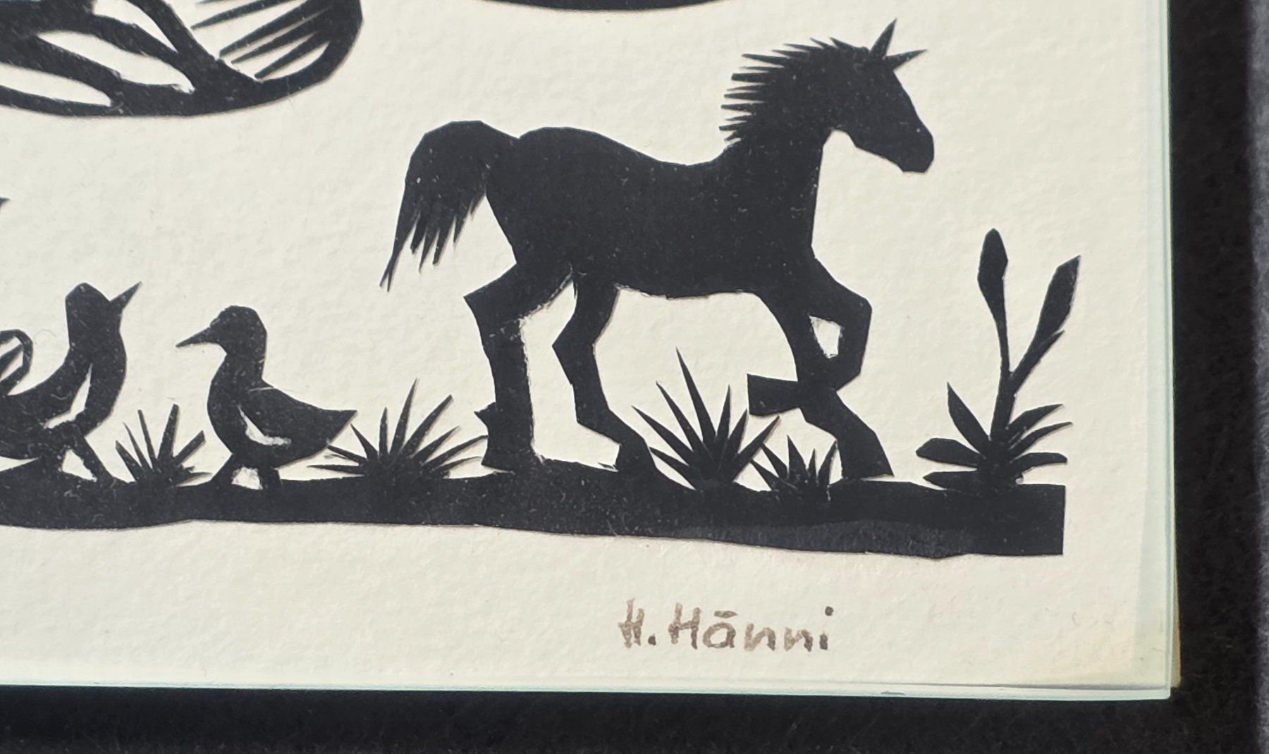 Grafica & Litografie: Lieblicher Scherenschnitt signiert – Usato da Dozwil venduto da Lucas-Michel 2