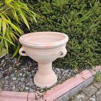 Terracotta-Pokalvase auf Fuß – Handgefertigt aus Tunesien