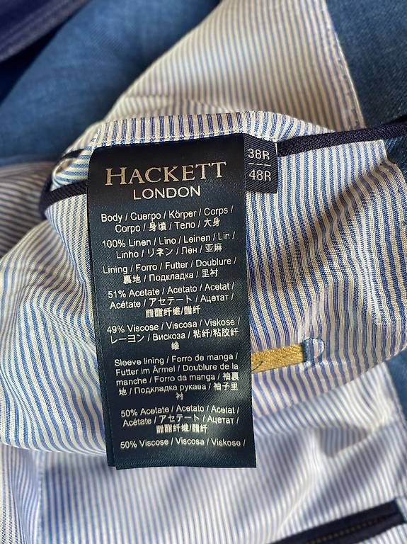 Giacche: HACKETT halbgefüttertes Leinensakko, Grösse 48, NEU – Usato da Salenstein venduto da Masterm1 4
