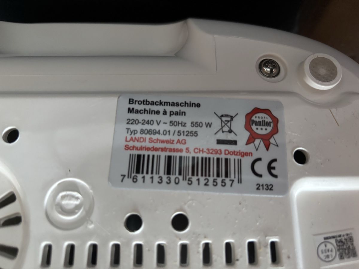 Backöfen: Machine à pain Prima Vista / neuve – Neu (gemäss Beschreibung) aus Puidoux von tof_l298 4