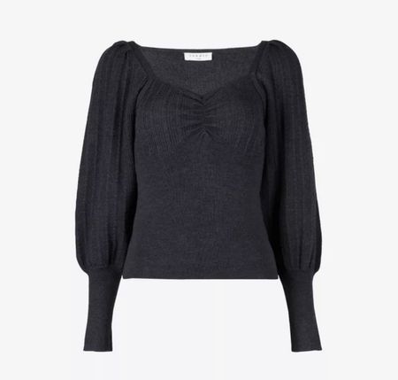 Pull Sandro gris taille m-l porté une seule fois