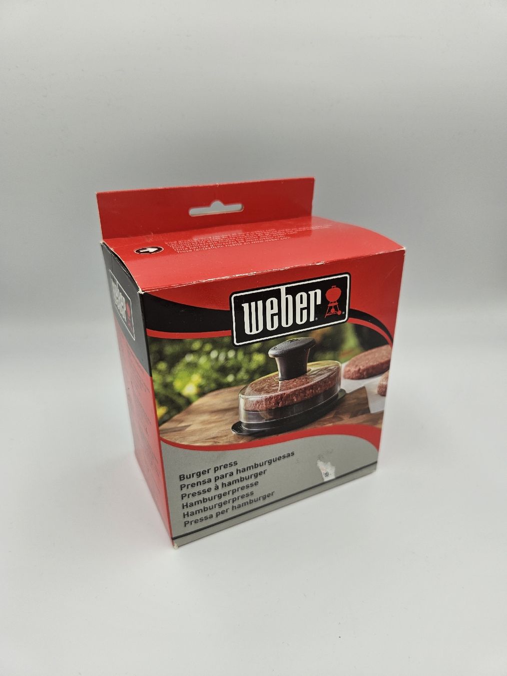 Teglie da forno: Weber Burgerpresse neuwertig – Nuovo (secondo la descrizione) da Buchs ZH venduto da rit_s6kv 1