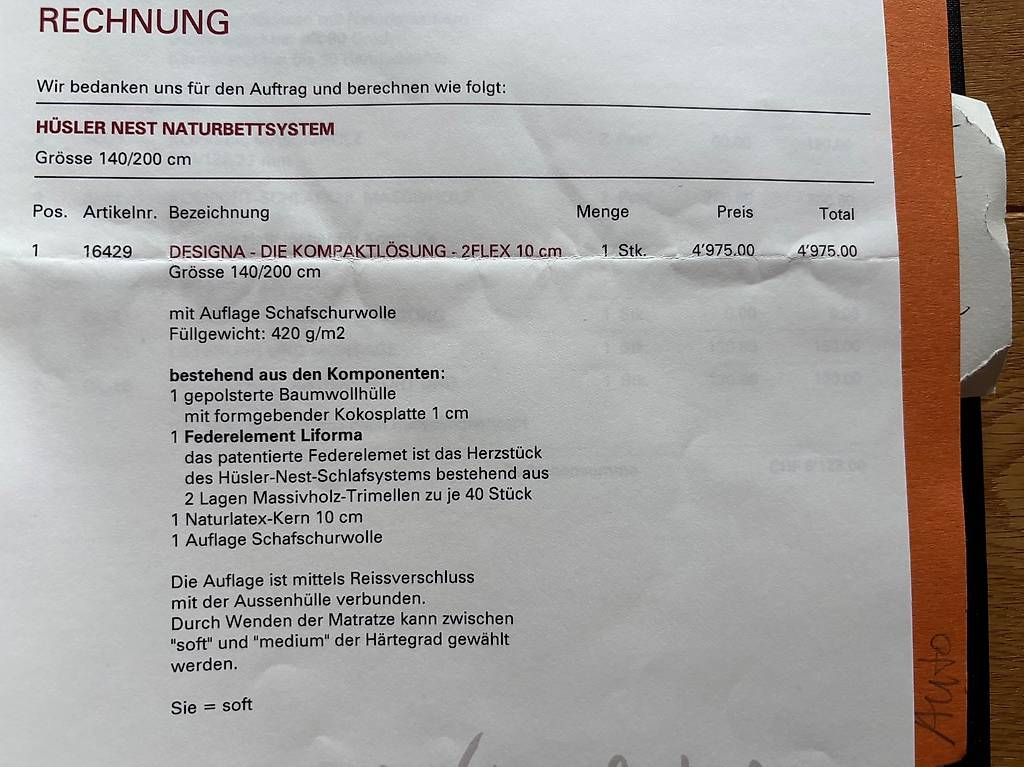 Materassi: Hüslernestmatratze – Usato da Ebikon venduto da irenestadelmann 4
