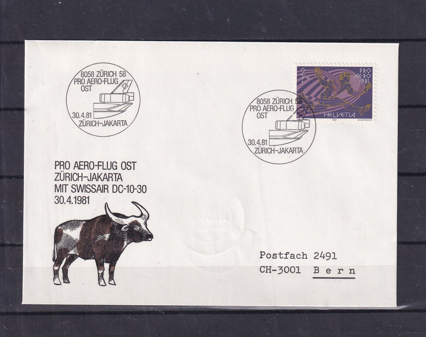 Alle Briefmarken: 1981   FDC SWISSAIR – Gebraucht aus Nyon von an54 3