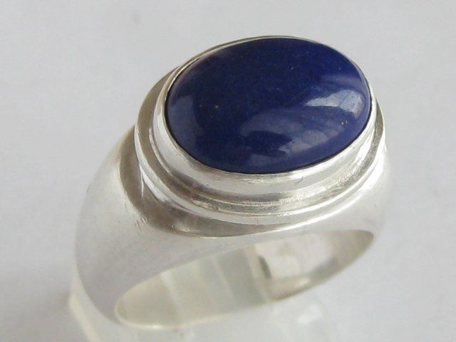 Anelli: Vintage massiv Ring Silber 925 Lapislazuli  / Gr. 58 – Usato da Ermatingen venduto da Decovin 6