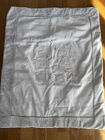 Babydecke Chicco hellgrau weiss mit Stickerei gebraucht
