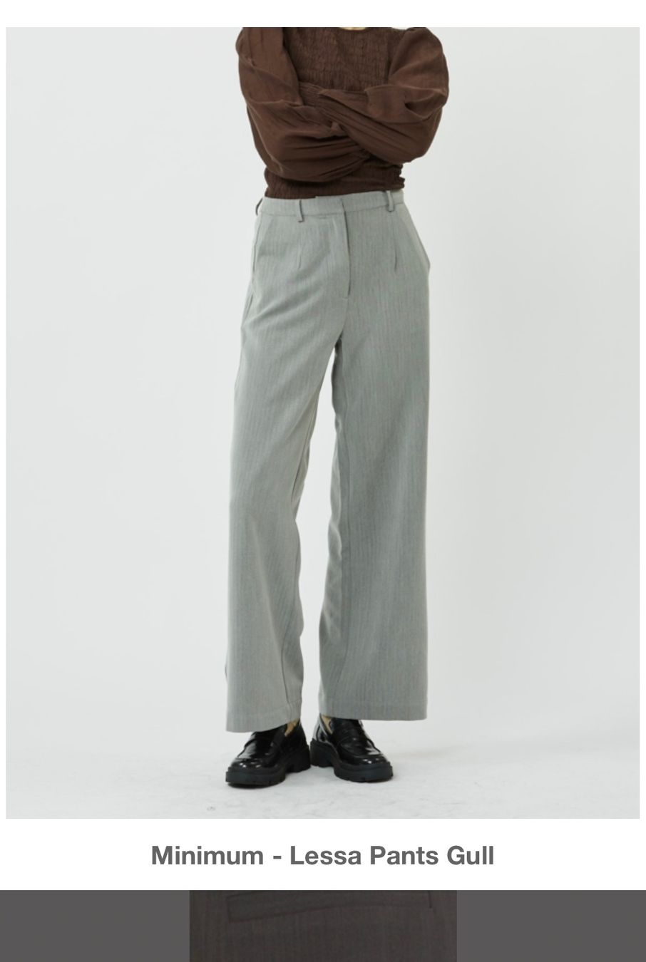 Pantaloni: MINIMUM Stoffhose Lessa 2.0 Gull Hellgrau Loose Fit Gr. M, – Usato da Belp venduto da Solyluna 7