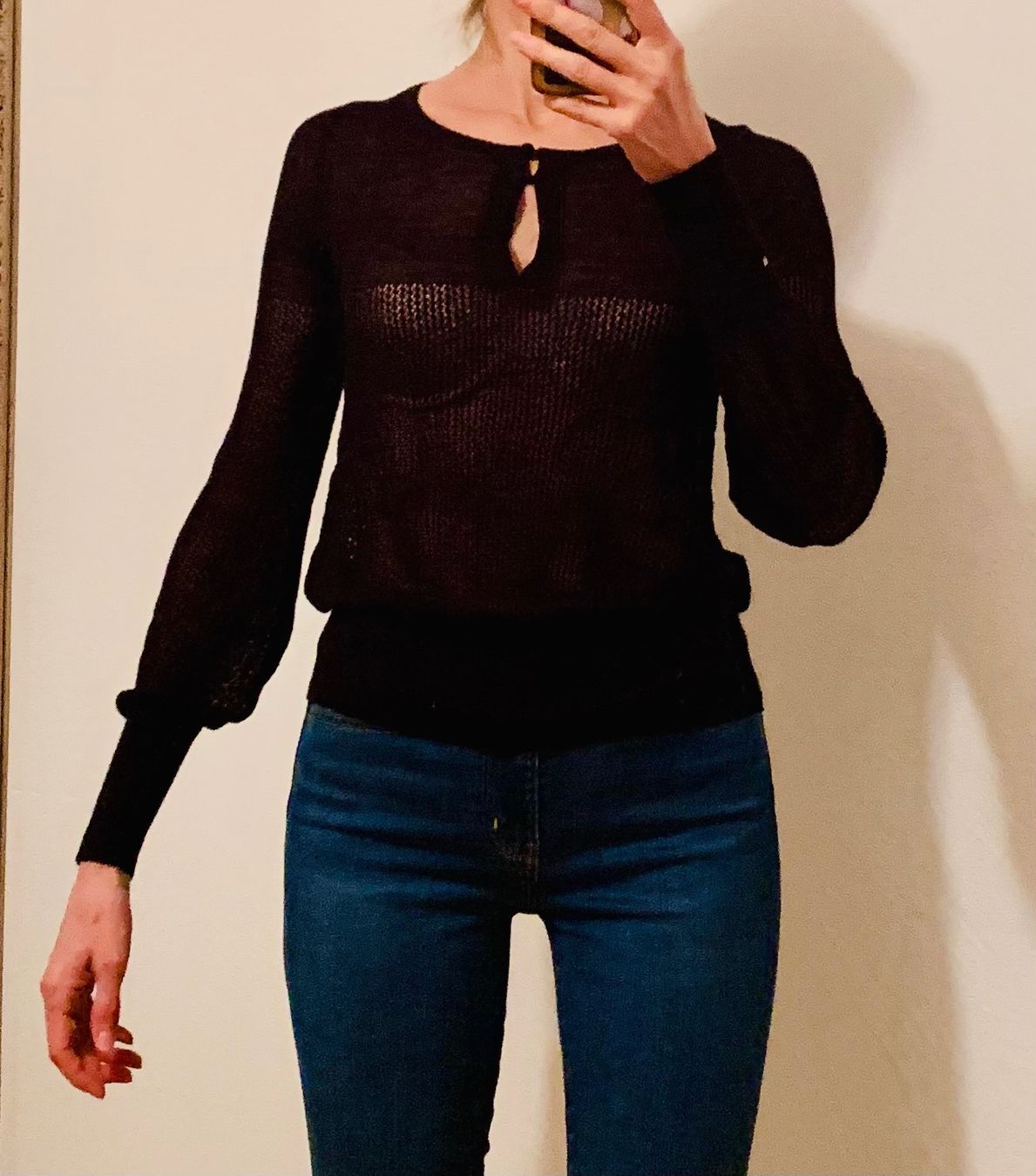 Mango Maglioni & Felpe: Schwarzer Pullover mit Ballonärmel von Mango, Grösse M – Usato da Maienfeld venduto da mar_59mb 2