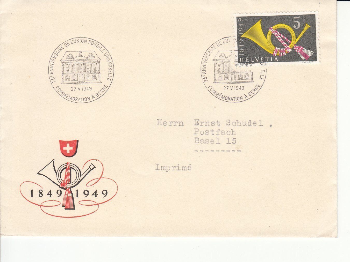 Alle Briefmarken: 100 Jahre Eidg. Post 1949 – Gebraucht aus Bürglen TG von StampGraf 2
