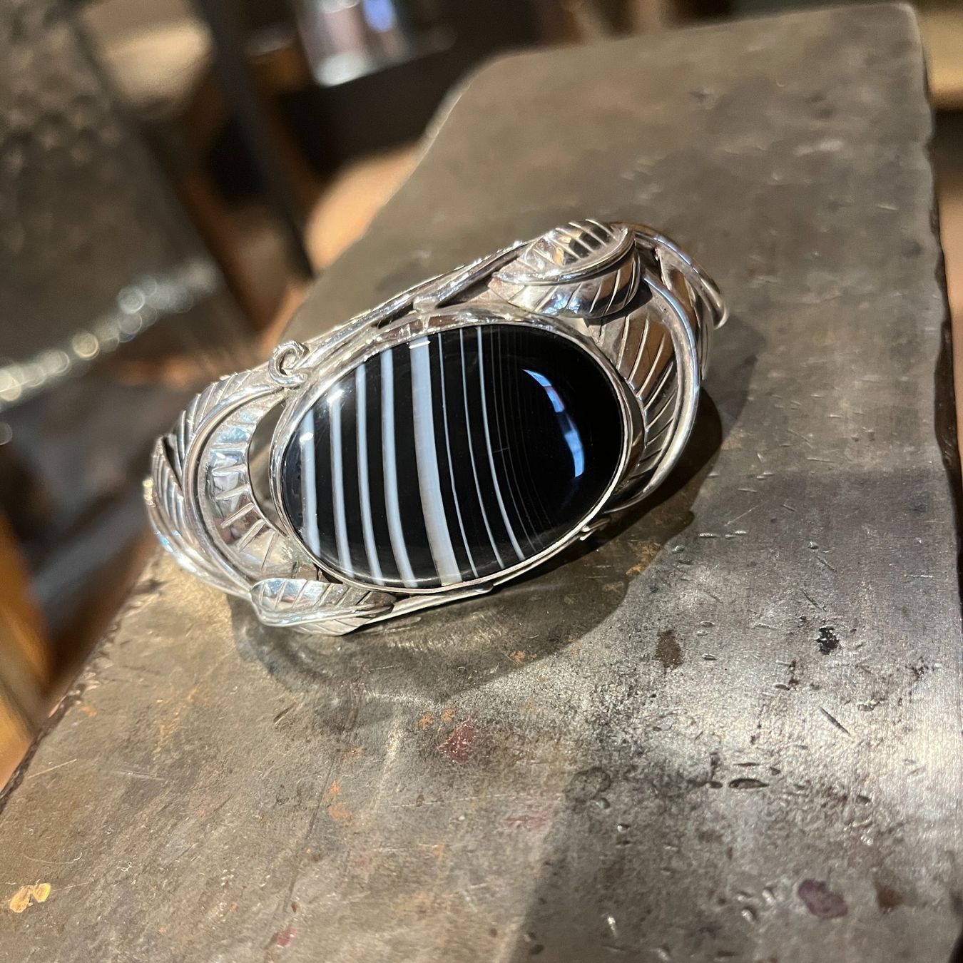 Bracciali & Braccialetti: Silber Armreif mit wunderschönem Onyx – Usato da Schaan venduto da ManuelaJ. 1