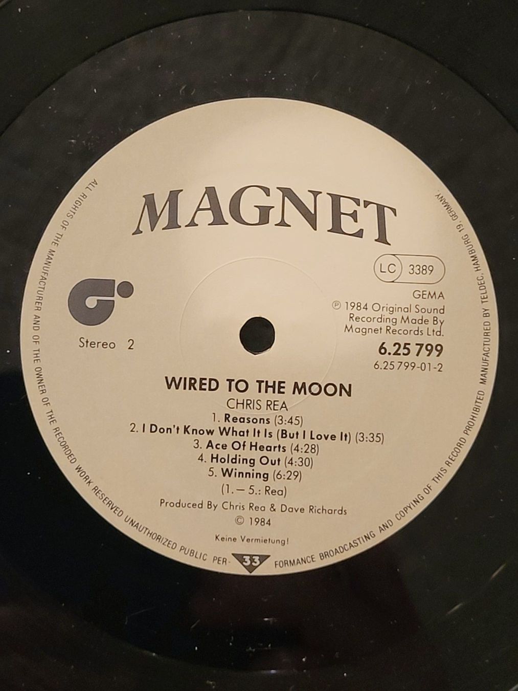 Dischi in vinile: Disque vinyle Chris Rea - Wired to the Moon – Usato da la Chaux-de-Fonds venduto da Lampe 5